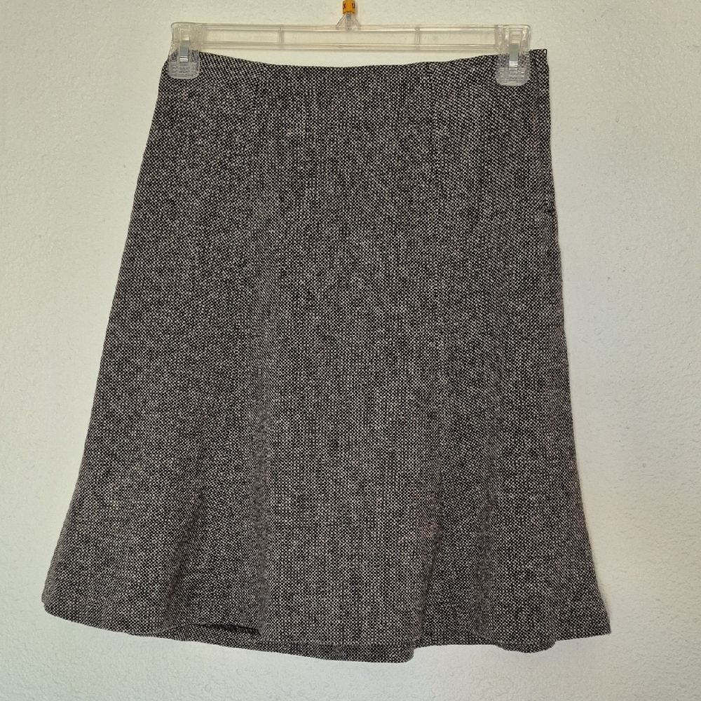 GAP Monochrome Tweed A-Line Wool Skirt